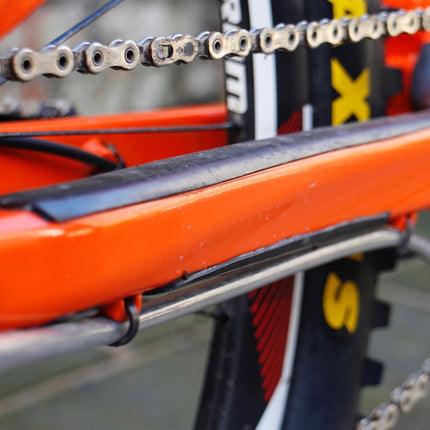 Chainstay/slap protection tape applied to bike